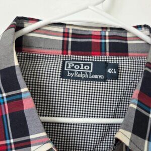 Polo Ralph Lauren Pony Shirt LS Western Ablanche Buttons Men 4XL-sm stains